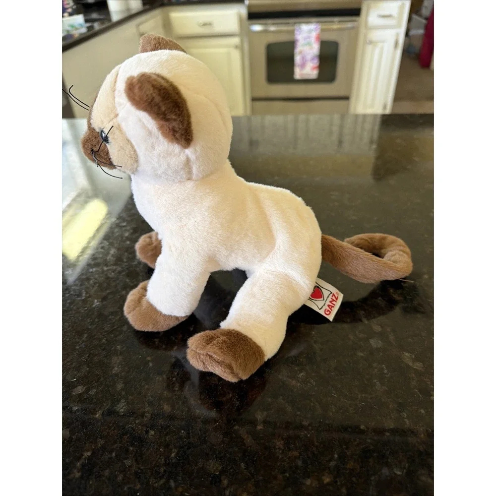 Ganz Webkinz Siamese HM160 Cat Kitty White Brown No Code Plush Plushie Stuffed A